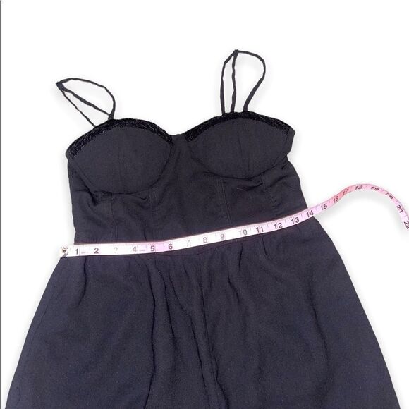 Band of Gypsies Black Jumpsuit with Velour Bust Accent - Picture 13 of 15